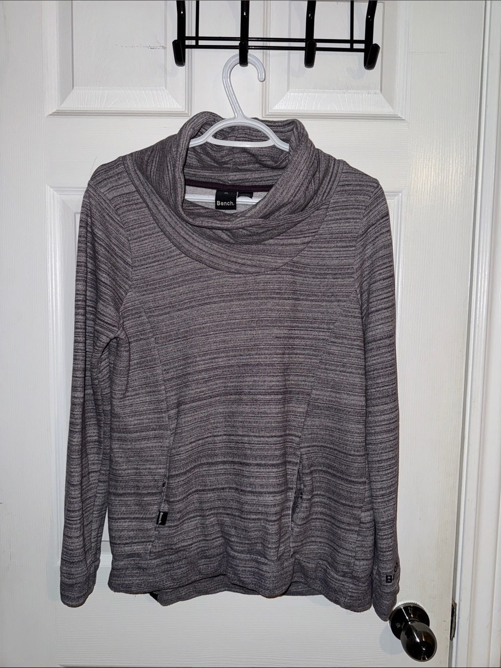 Bench Heathered Gray Cowl Neck Pullover Sweater